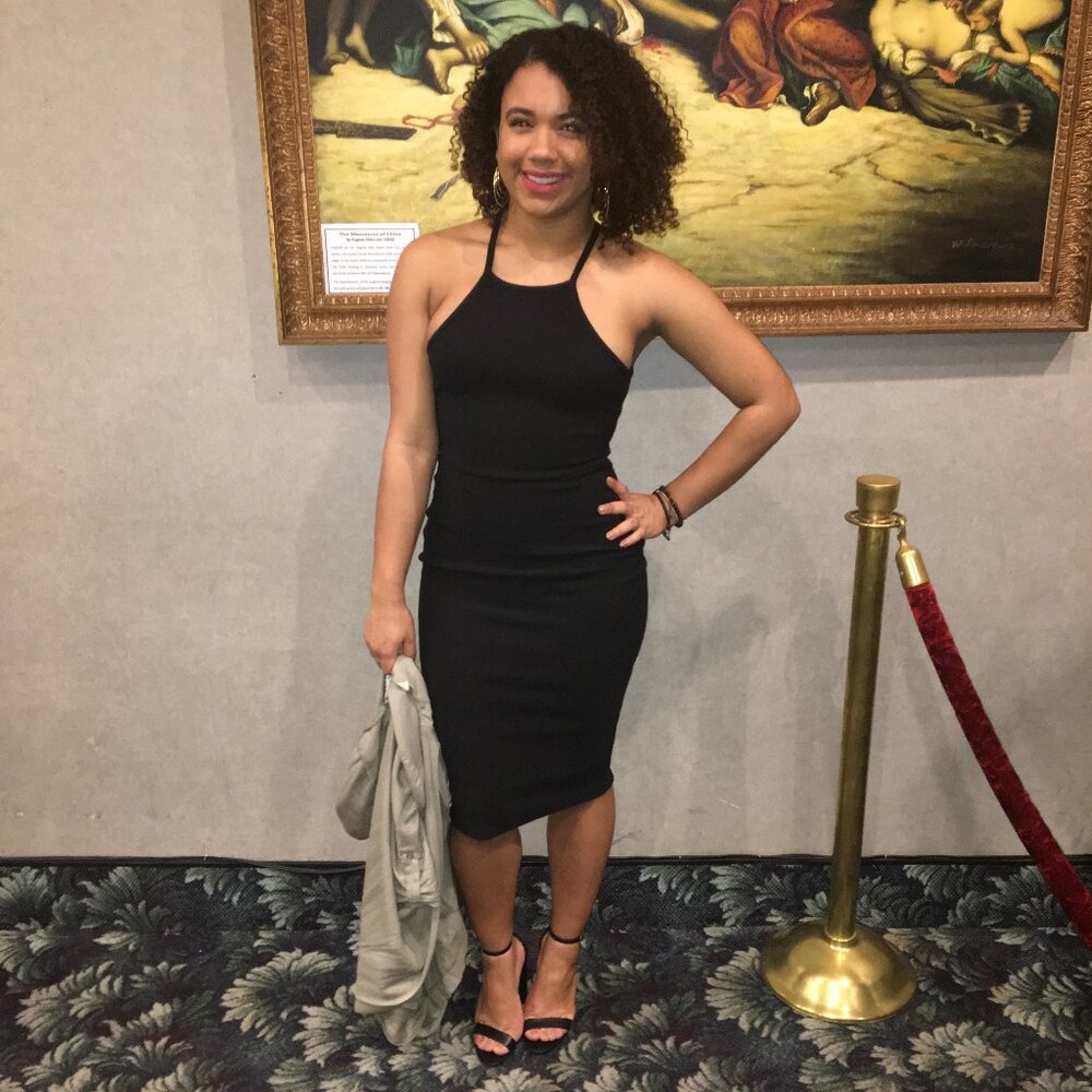 Express Back Cutout Black Dress - Size 6